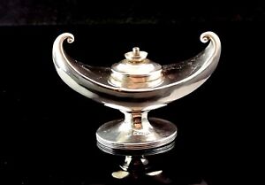 Antique Sterling Silver Table Lighter Lamp Form Art Deco