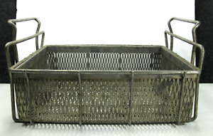 Industrial Factory Metal Heavy Duty Diamond Wire Basket Vintage