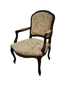 Vintage Carved French Style Bergere Type Chair