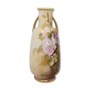 Morimura 12 Amphora Vase Nippon Hand Painted Roses Circa 1911 21