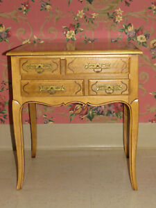 Baker Furniture French Collection End Rectangular Lamp Side Table One Drawer