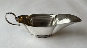 Antique Gorham Sterling Silver Hand Crafted Hammered Gravy Boat Bowl