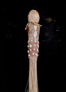 Old Tribal Pende Deformed Nose Fetish Broom Congo Bn 57