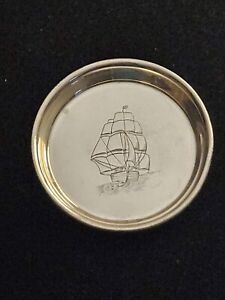 Tiny Sterling Ship Themed Ring Tray 