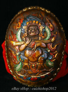 6 Old Tibetan Bone Inlay Dzi Beads Gems Mahakala Buddha Kapala Gabbra Bowl