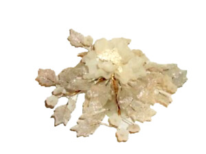 Italian 1920s Venetian Murano Glass Magnolia Leaves Flowers Arrangement 15 In