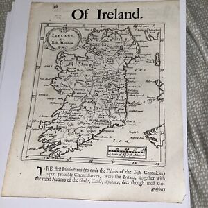 Very Old Antique Map Of Ireland Robert Rob Morden Cartography 