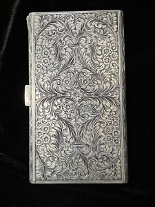 Vintage Silver Cigarette Case Holder 800 Sterling