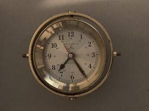 Vintage Bell Clock Co Ships Clock Swivel Quartz Usa
