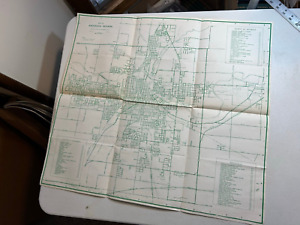Vintage 1960 S Anderson Indiana Map Of Anderson Streets Businesses