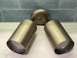 Mid Century Modern Double Wall Light Vtg Swivel Cones Atomic Lamp Sconce Fixture