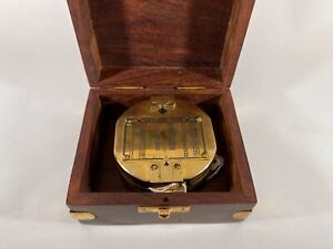 Brunton Styled Geological Transit Surveying Compass In Wooden Box Royal Navy Wwi