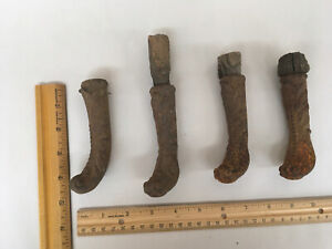 4 Large Vintage Antique Table Leg Feet Metal Claws Hardware 4 5 Inch Tall
