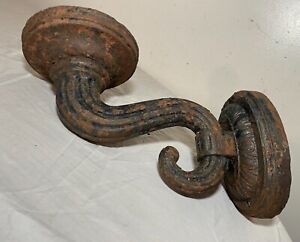 Large Antique Heavy Industrial Solid Cast Iron Electric Wall Sconce Fixture