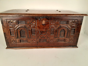 Stunning Antique Diminutive Blanket Chest Anglo Indian Hand Dovetailed