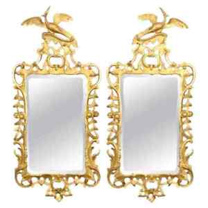Superb Pair Of Gilded Carver S Guild Phoenix Birds Left And Right Pair Mirrors