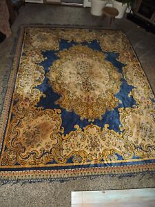 Vintage Antique Tapestry Rug Wall Hanging W Fringe 98 X76 Sold As Is 
