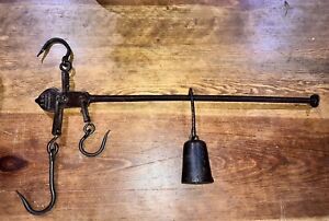 Antique 150 Collins Hanging Weight Scale Primitive Farmhouse Butcher Iron Steel