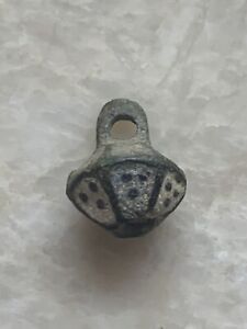 Authentic Rus Viking Pendant Enamel Bronze Artifact Ancient Bead Jewelry