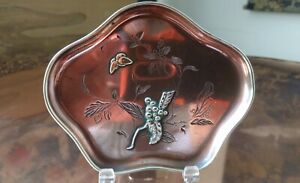Gorham Copper Inlaid Dish Mixed Metals Antique Aesthetic Movement Pin Tray