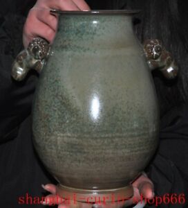 9 China Song Dynasty Jun Porcelain Sheep Head Tanks Crock Tank Pot Canister Jar