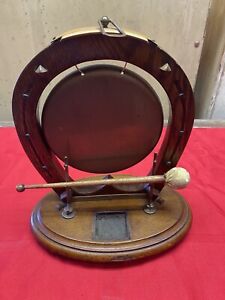 Antique 1800 S Oak Wood English Dinner Gong