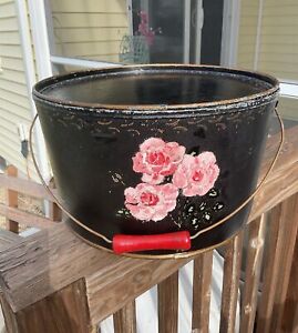 Antique Tub Pail With Lid And Handle 13 