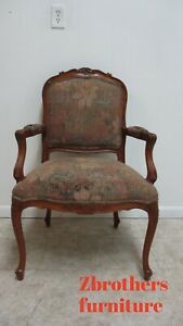 Ethan Allen French Carved Living Room Arm Lounge Chair Regency A