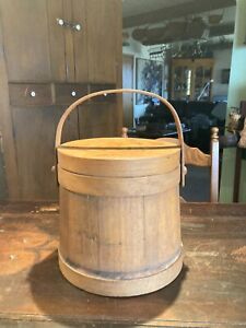 A Very Nice 19th Century New England Sugar Bucket Small Size