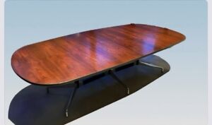 1960 S Eames Rosewood Aluminum Group Dining Conference Table 10ft Long 