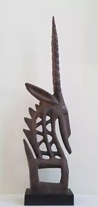 Antique Carved Chiwara Antelope Headdress Bambara Bamana West Africa Mali
