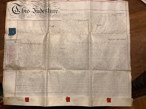 Antique Vellum Manuscript Document 1847 Kensington