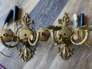 Vintage Victorian Wall Sconces Set Of 2 Need Tlc