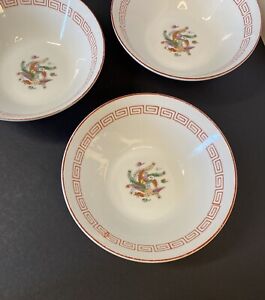 Set Of 3 Vintage Chinese Porcelain Qing Dynasty Mark Rice Noodle Soup Bowls 7 5 