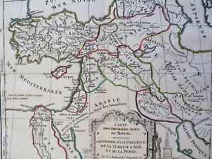 Eastern Ottoman Empire Holy Land Armenia Persia Egypt 1762 Vaugondy Map