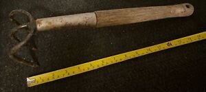 Vintage 3 Prong Potato Digger Hay Pitch Fork Wooden Handle Country Decor 