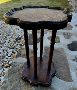 Vintage Brandt Diplomat Furniture Side Table Stand Pedestal Decorative Wood