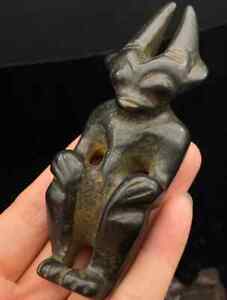 China Amulet Pendant Sun God Meteorite Hand Carved Hongshan Culture