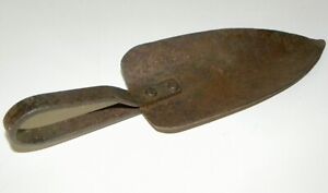 Antique Wrought Iron Cast Iron Garden Hand Tool Primitive Hand Shovel
