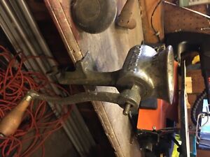 Antique Meat Grinder Complete And Functional 