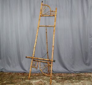 Antique Victorian Bamboo Floor Easel 64 5 Tall