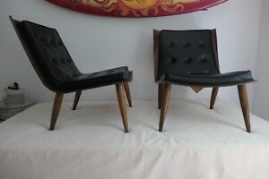Pair Of Vintage 1950 S Scoop Chairs Mid Century Modern Mcm Original