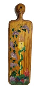 Vintage 21 Hand Painted Bird House Flower Wood Paddle Board Wall D Cor