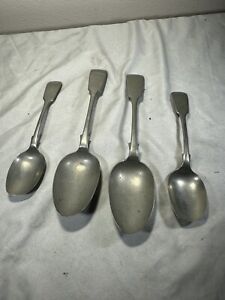 Pewter Spoons Wh And S Silver Primitive