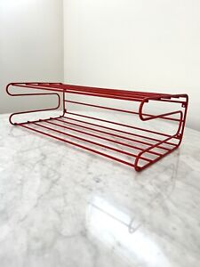 Vintage Mid Century Post Modern Coated Metal Wire Shelf Rack Hang It All Style