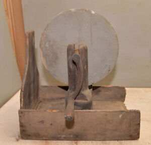 Antique Blacksmith Axe Knife Hand Grinder Collectible Farm Tool Primitive Early