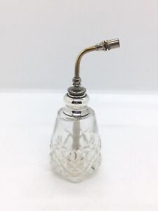 Vintage Sterling Silver Mounted Cut Glass Atomiser Dressing Table Perfume Bottle