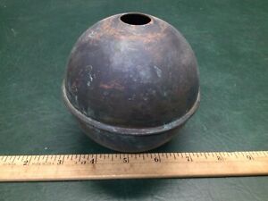 Antique Heavy Weathervane Copper Metal Spacer Ball Great Weathered Patina