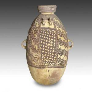 Pre Columbian Amphora Vessel Terra Cotta Chancay Peru S America 1000 1500