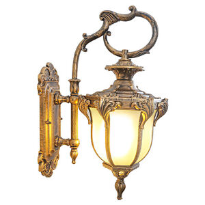 Antique Vintage Rustic Wall Lamp Lantern Sconce Porch Fixture Outdoor Lighting